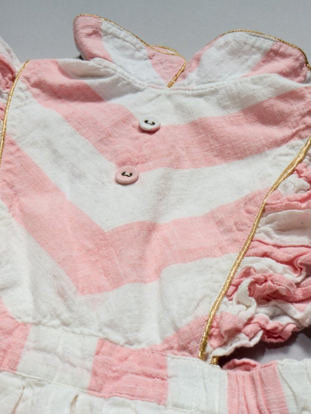 BONJOUR PINK DECKCHAIR STRIPED APRON DRESS - Picture 4 of 8